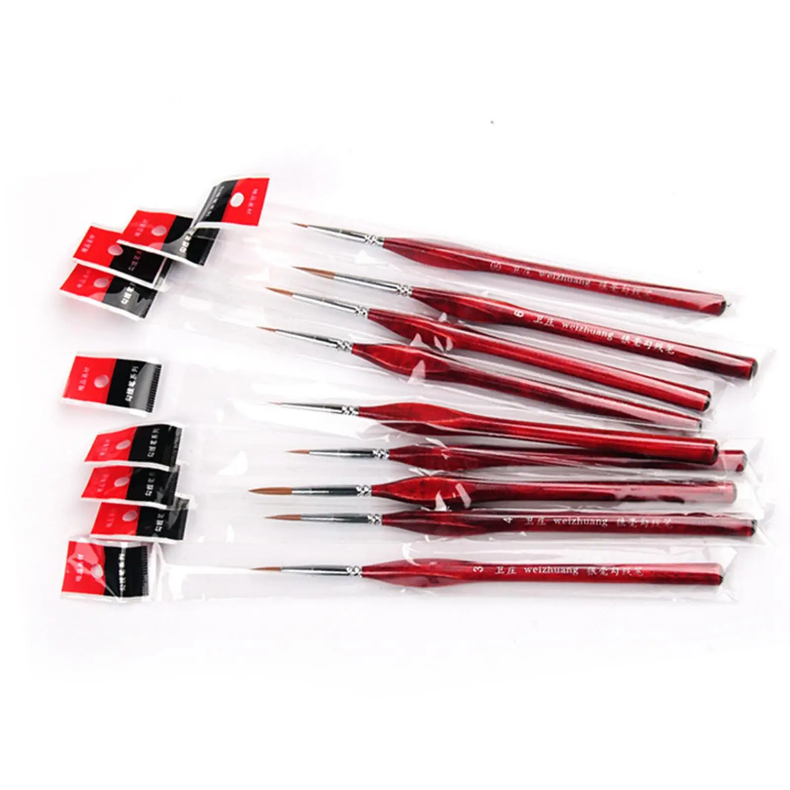 Micro Fine Detail Paint Brushes Set Artist Script Liner Kit for Acrylic Watercolor Painting Miniatures Nail Art Face Body Craft