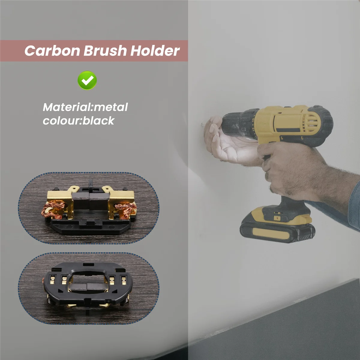 Cordless Drill Carbon Brush Holder with Brushes for Cordless Drill DCD730 DCD735 DCD780 DCD785