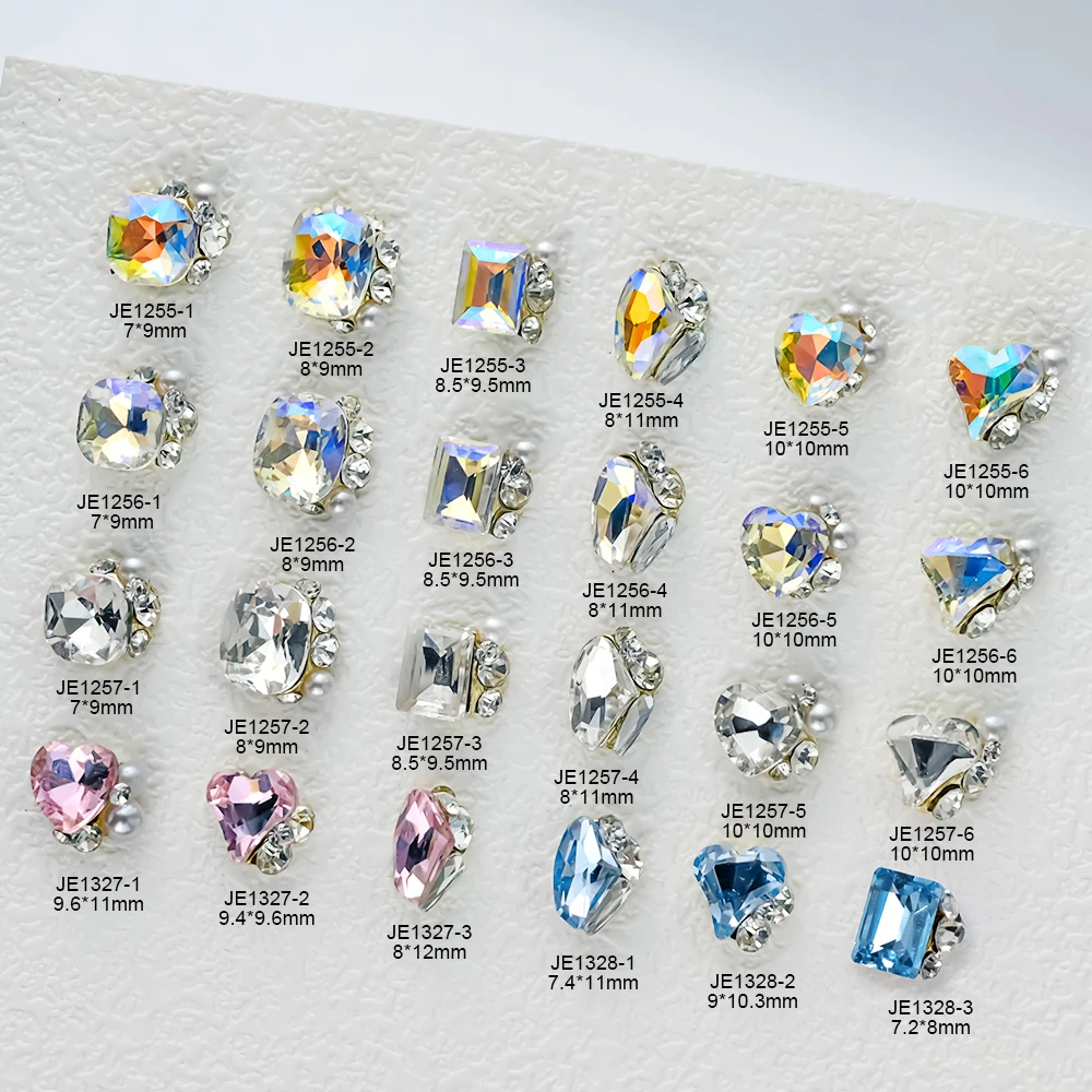 10Pc Multi-Shapes Nail Crystal Rhinestones Charms Jewelry Crystal Diamond Shiny Luxury AB Nail Accessories Manicure Decoration #