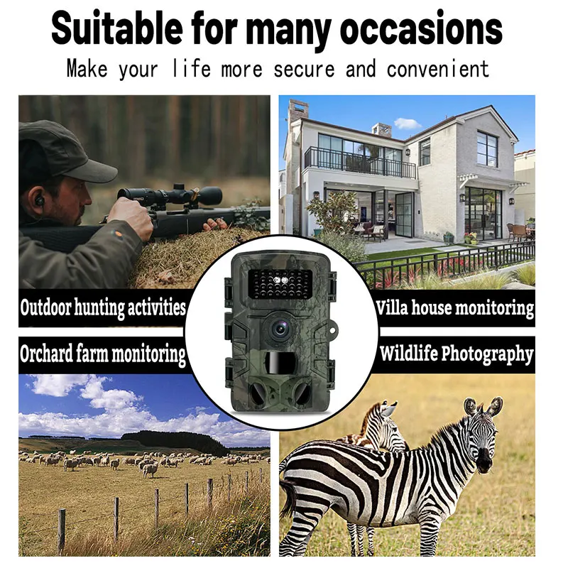 Pr700pro wildlife trail camera jacht camcorder 1080p hd video 34 ir nachtzicht leds pir sensor buiten ip54 waterdichte cam