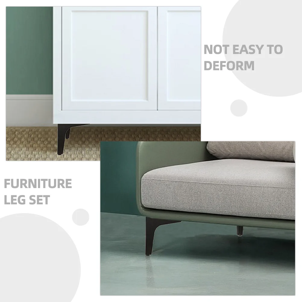 

4Pcs Iron Furniture Legs Strong Bearing Capacity Sofa Table Chair Support Modern Stylish Replacement Feet Metal Table Legs