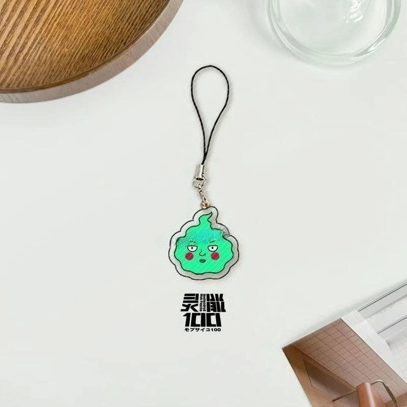 New Mob Psycho 100 Shigeo Kageyama Dimple Exquisite Mobile Phone Lanyard High Color Value Creative Student Schoolbag Pendant view 5