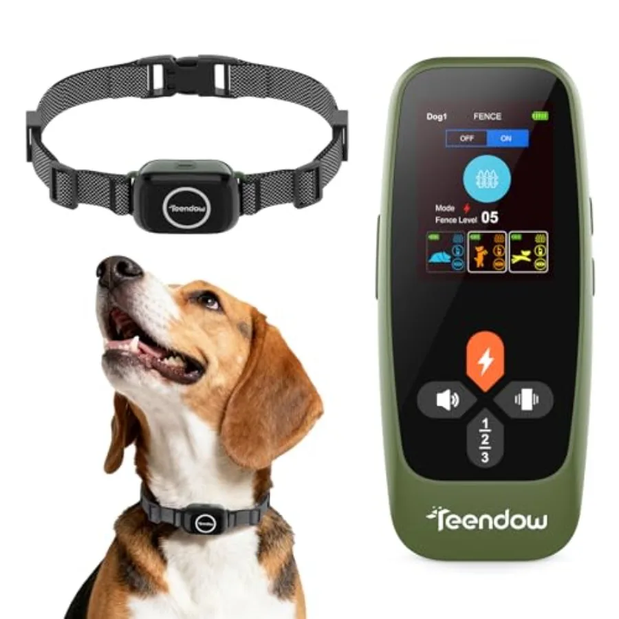 

Wireless Dog Fence T800 Pro for outdoor training ABS plastic collar in black rechargeable battery with waterproof design and HD