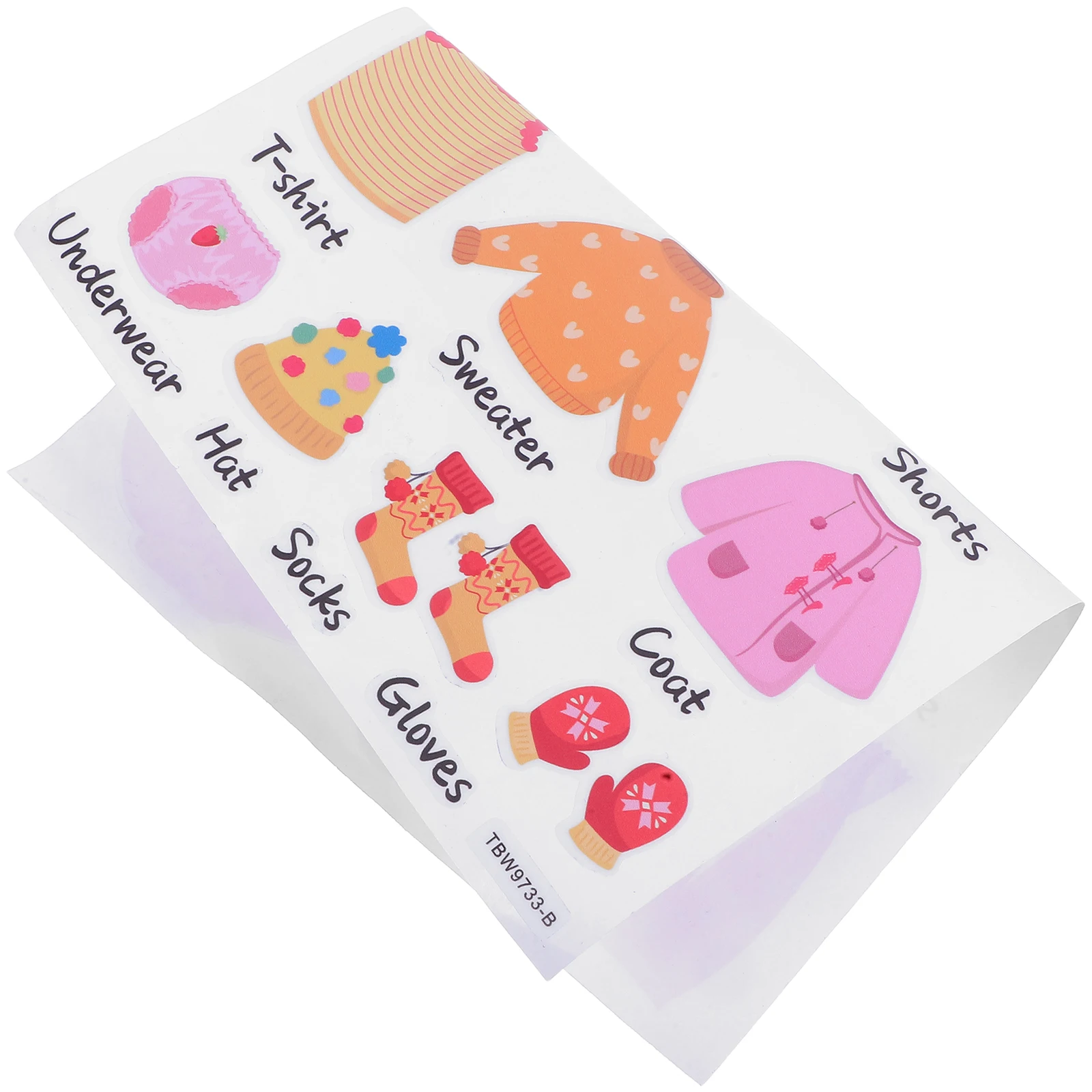 

1Set Dresser Clothing Decals Kids Closet Labels Stickers for Clothes Classification Organize Bedroom Storage Waterproof PVC