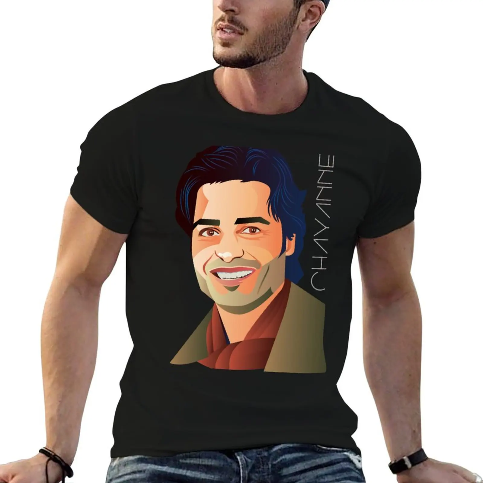 CHAYANNE T-Shirt vintage anime shirt blacks vintage graphic tee aesthetic clothes fruit of the loom mens t shirts