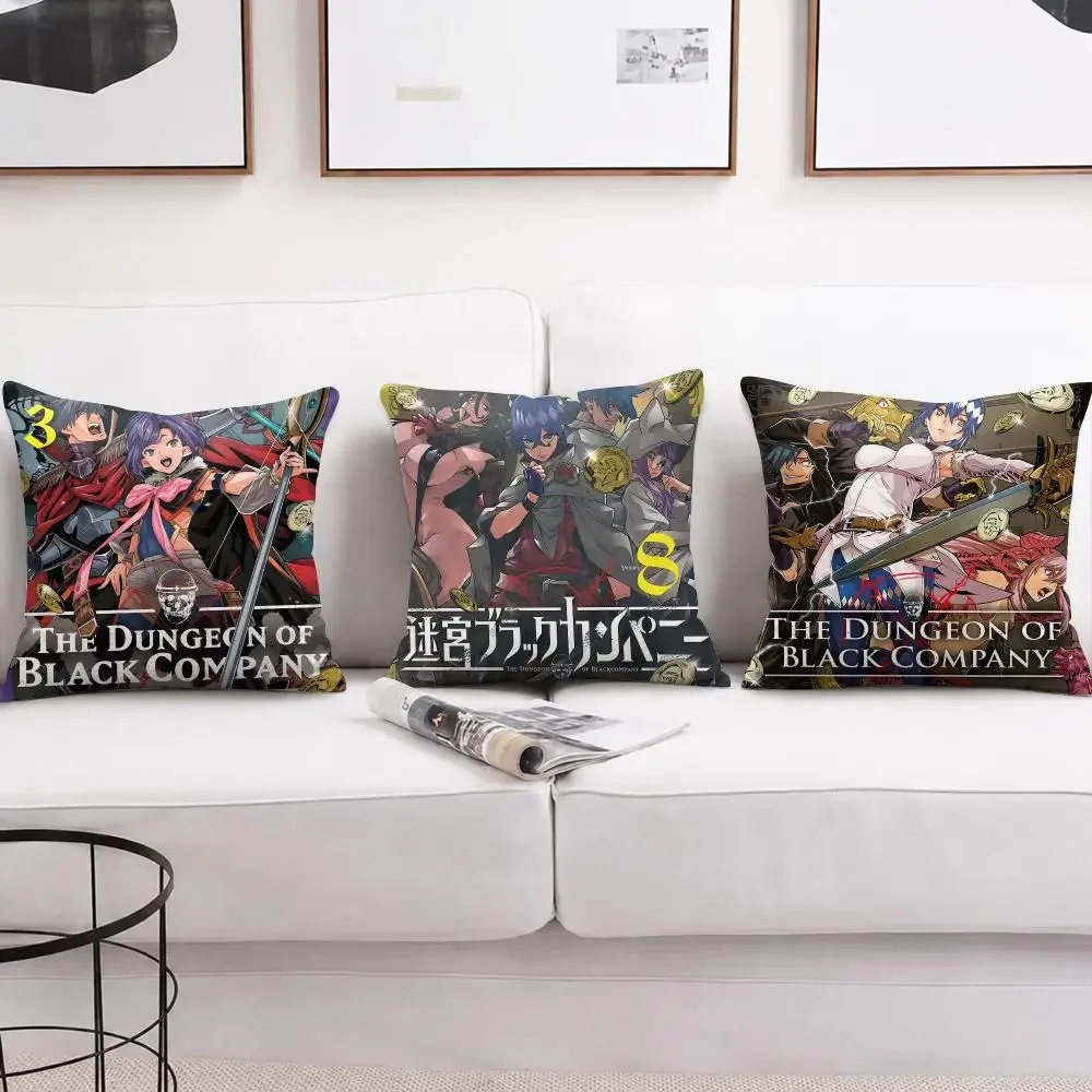 The D-Dungeon of Black Company Cushion Cover Short Plush Soft Double-Sided Pillow Case Cozy Sofa Bedroom Home Decor Gift
