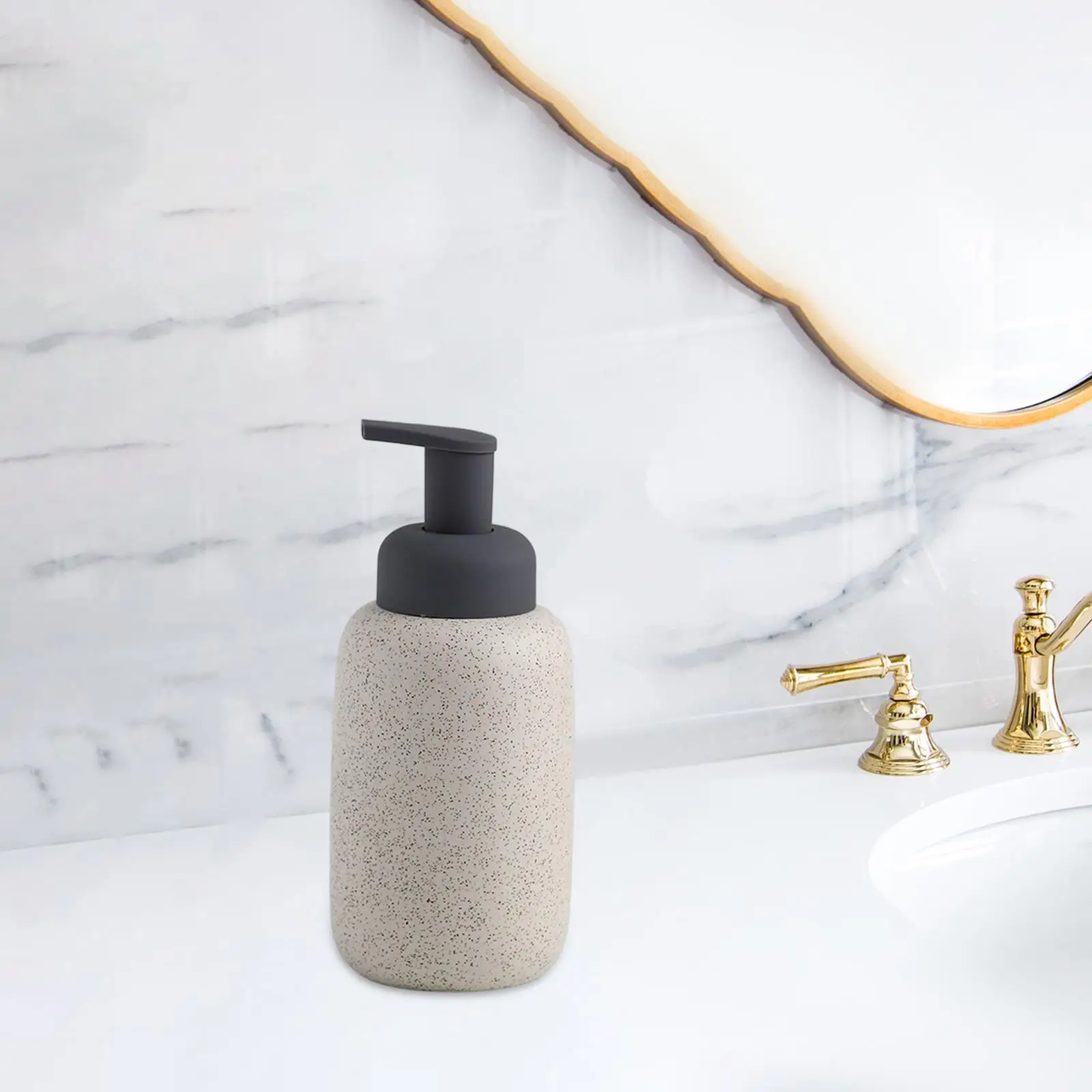 Refillable Soap Dispenser Ceramic for Countertop Shampoo