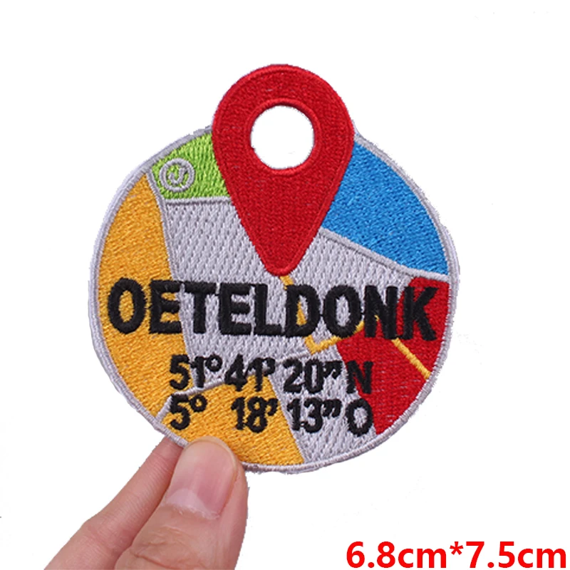 Nederland Oeteldonk embleem geborduurde patches kikker patch Nederland carnaval patches voor kleding uniform DIY opstrijkbare patches