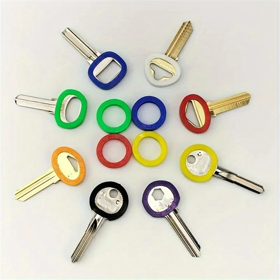12 Sets of High-quality Vintage Key Covers, Multi-color Charming Silicone Key Caps, for Protecting and Organizing Door Keys image 3