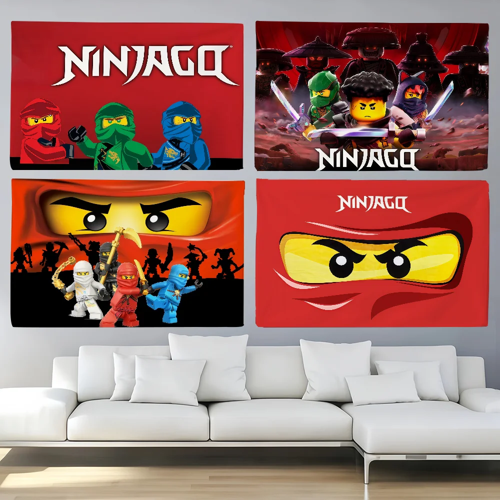 Cartoon N-Ninjago  flag For Decoration Outdoor Picnic  Hanging Home Camping Party Banner