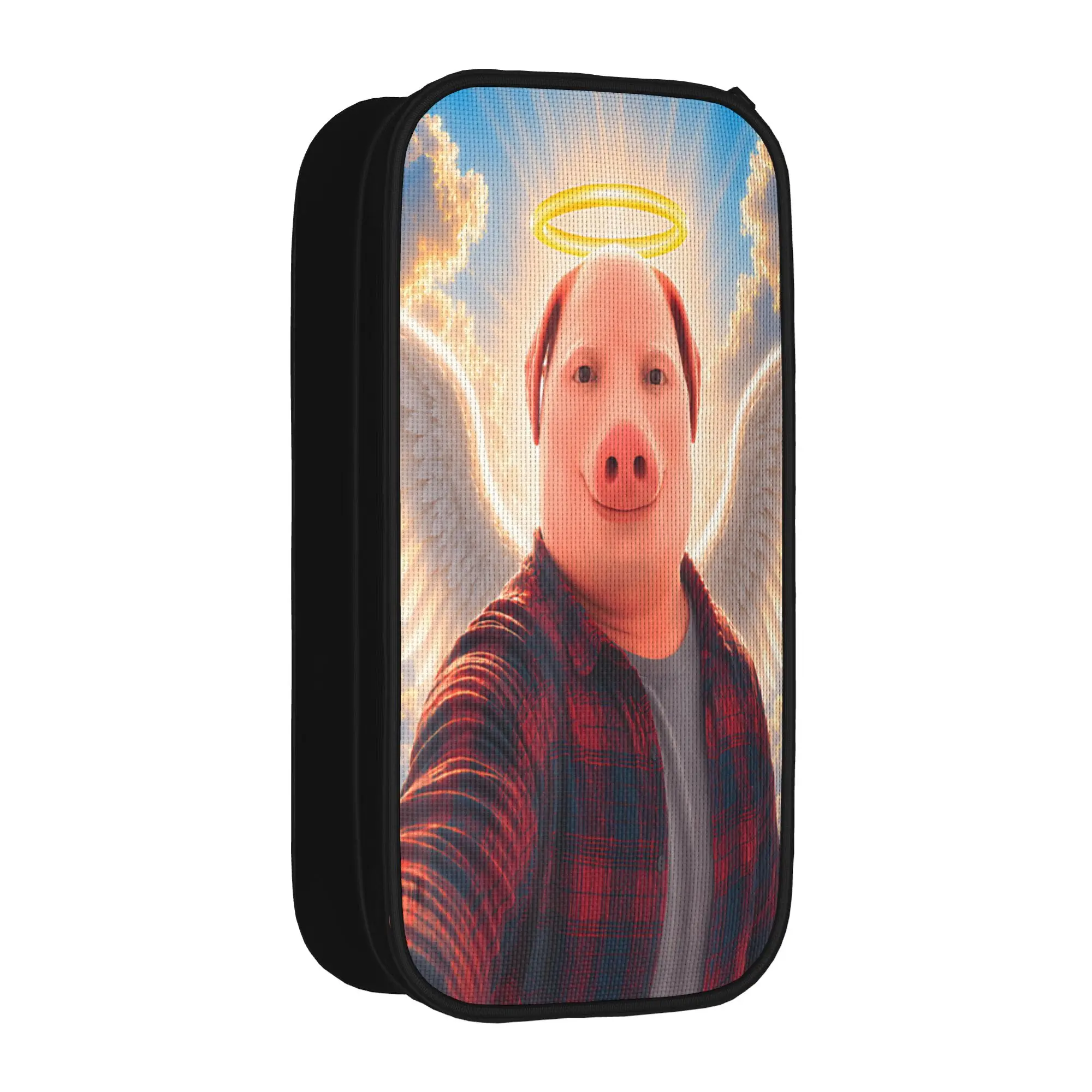 Angel John Pork Funny is Calling Phone Pencil Case Kids Fashion Pencil Pouch Custom DIY School Pencil Cases Stationery Organizer