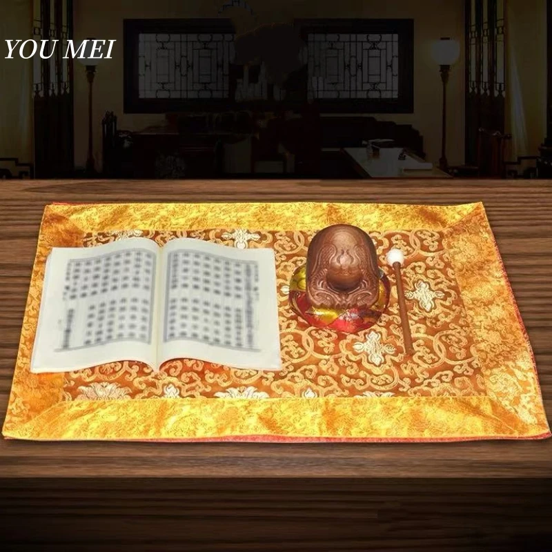 

Tibetan-style Buddhist Table Cloth,Double-Layer Fabric,Altar Cloth Buddha Hall,Bragon-Pattern Drocade Satin Offering Table Cloth