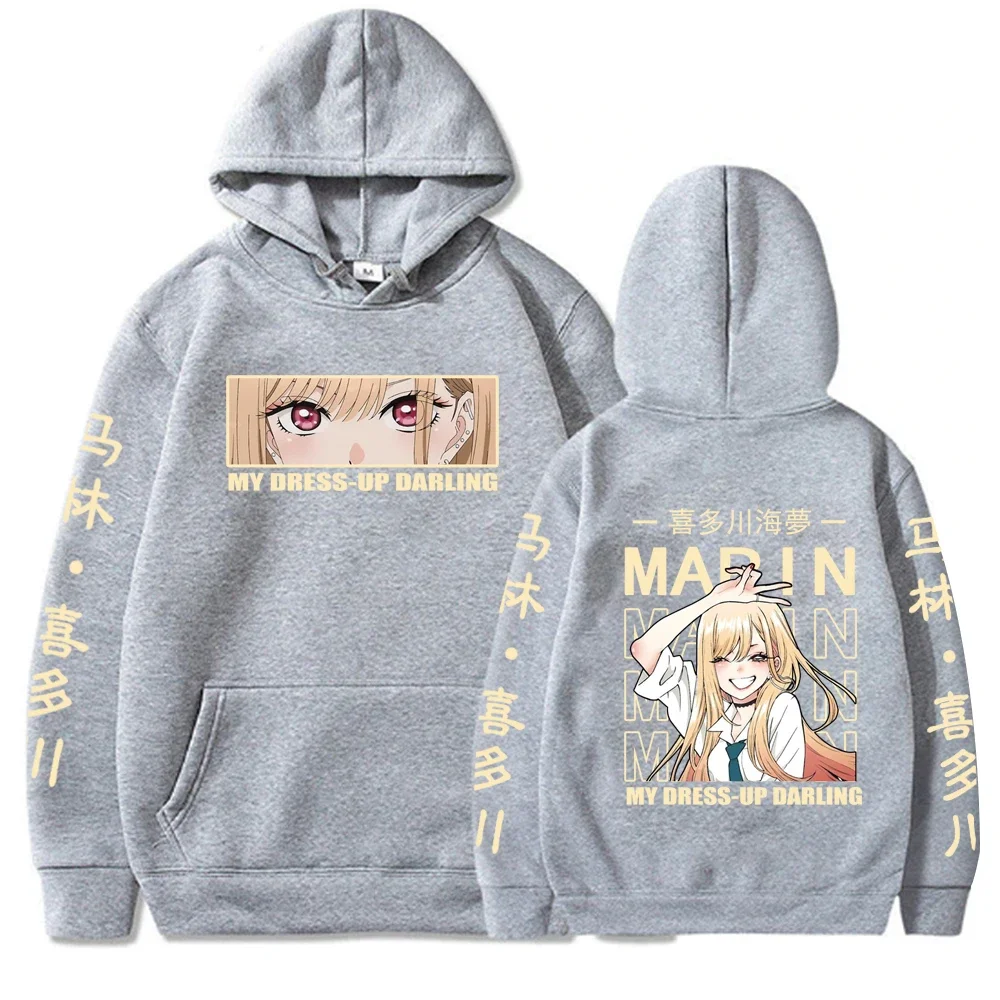 Anime meu vestido querido marin kitagawa bonito gráfico impresso com capuz das mulheres dos homens na moda hoodies harajuku unisex camisolas na moda