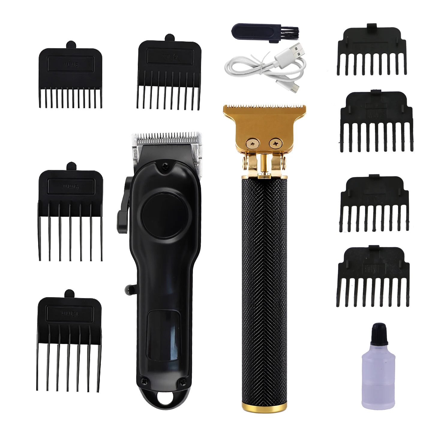 

OMUONE Vintage Men's Electric Hair Clipper Rechargeable Beard Trimmer with Foot Hair Trimmer Kit USB Fast Charging Hair Clipper
