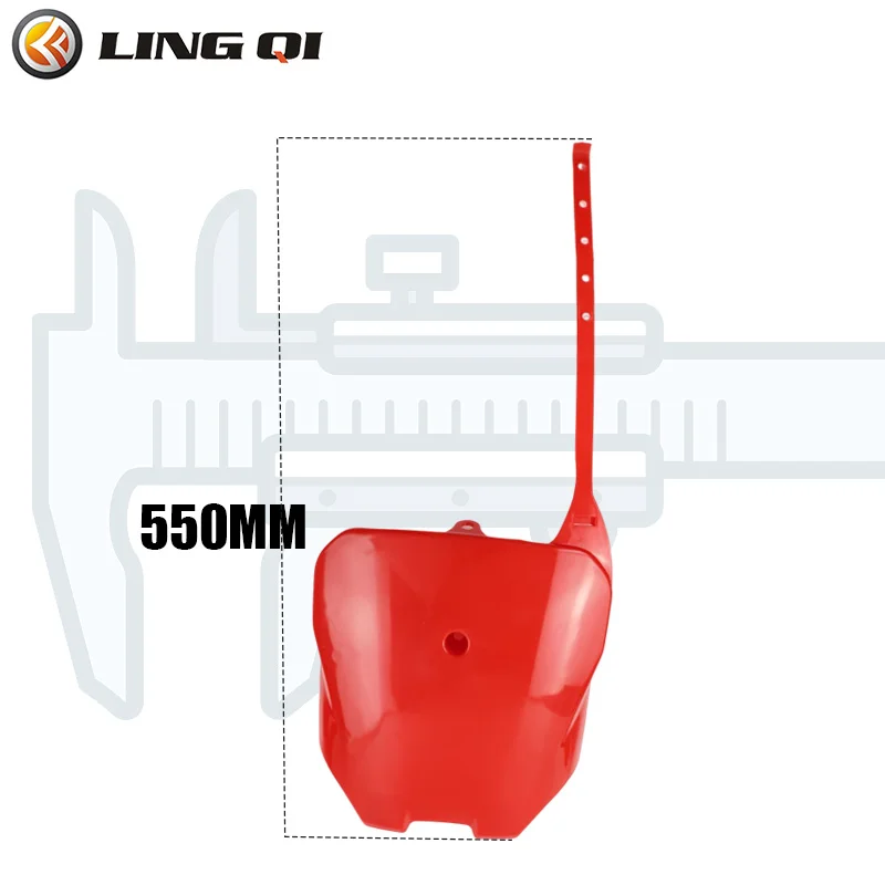 LINGQI Plastic Front Number Plate Cover Fit For XR CRF50 70 90 110 150 Dirt Pit Bike Replacement Mudguard Part