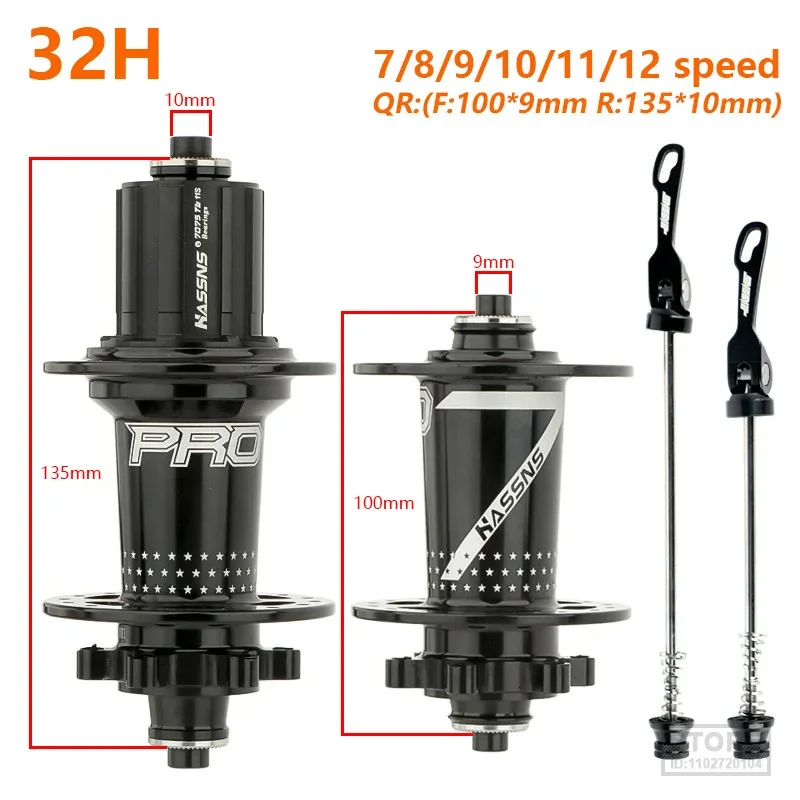 HASSNS PRO7 bicycle hub 7/8/9/10/11/12 speed 24 32 hole bearing mountain bike tower base rear hub 24h 32h bicycle wheel hub