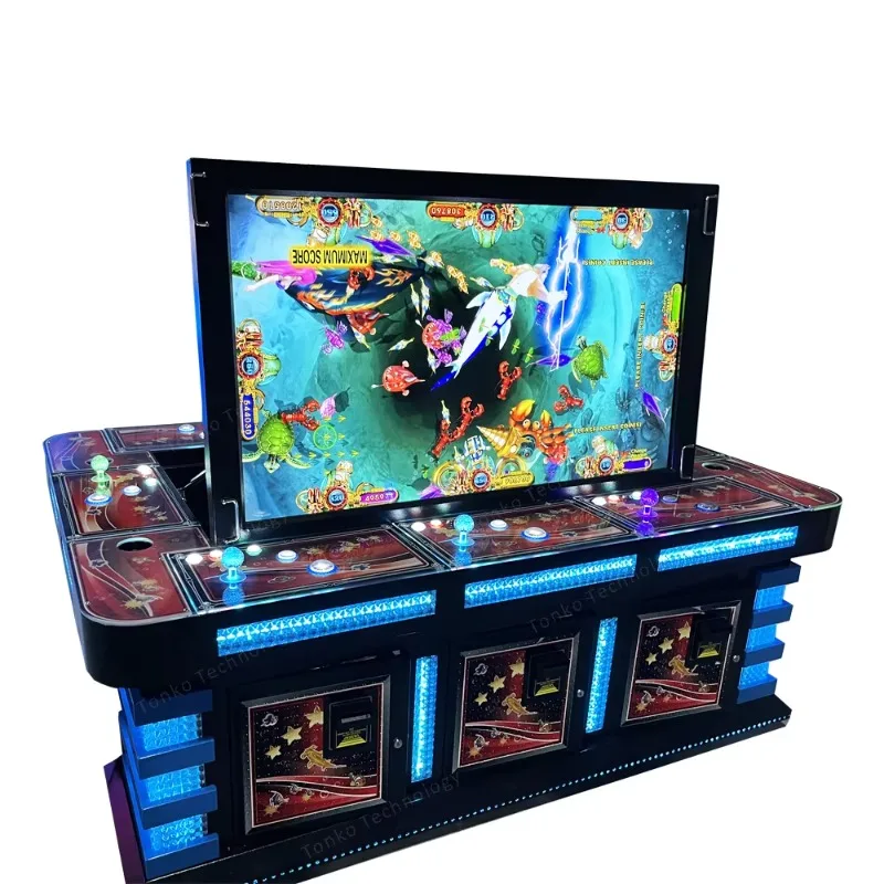 High definition entertainment latest 8 people 55 inch shooting fish table fishing game console