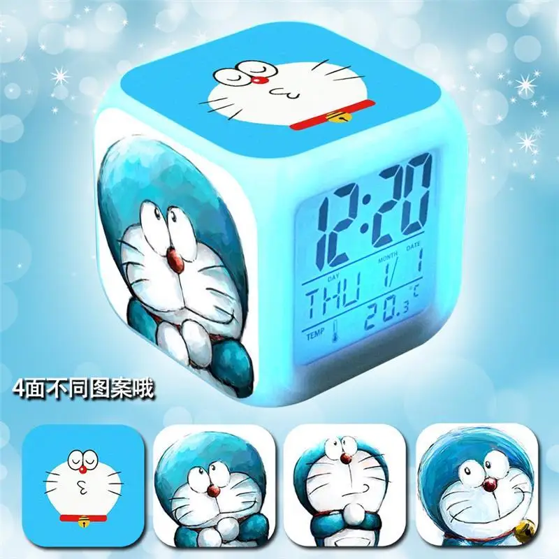 Doraemon Sue Nobita Nobi personalidad creativa dibujos animados colorido brillante despertador Simple lindo periférico de animé decoración de la habitación
