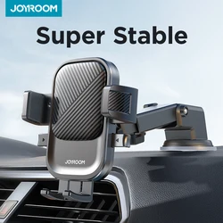 Joyroom Universal Car Mount Phone Holder with Suction Cup Base Dashboard Car Phone Holder for iPhone Samsung, Google, Huawei