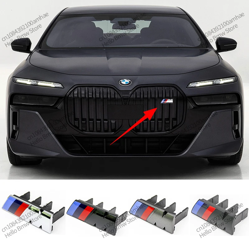 3D Car Front Grille Badge Emblem For M Logo X1 X2 X3 X4 X5 X6 F48 G01 E84 E83 F39 F10 F30 G11 G07 G86 G80 G60 E60 E46