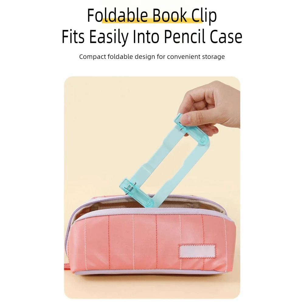 Foldable Reading Bookmark Holder Double Head 12° Book Clip Stand Adjustable Support Non Slip Reading Book Holder