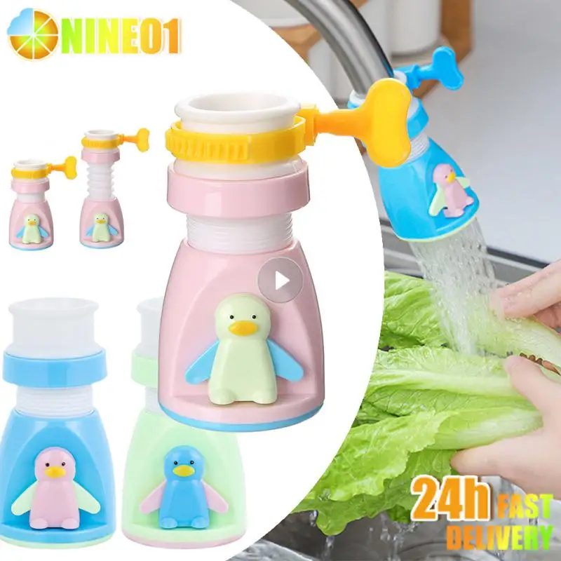 360 Rotatable Splashproof Saving Tap Cartoon Penguin 3 Modes Removal Purify Water Faucet Filter Dispensador Kitchen Accessory