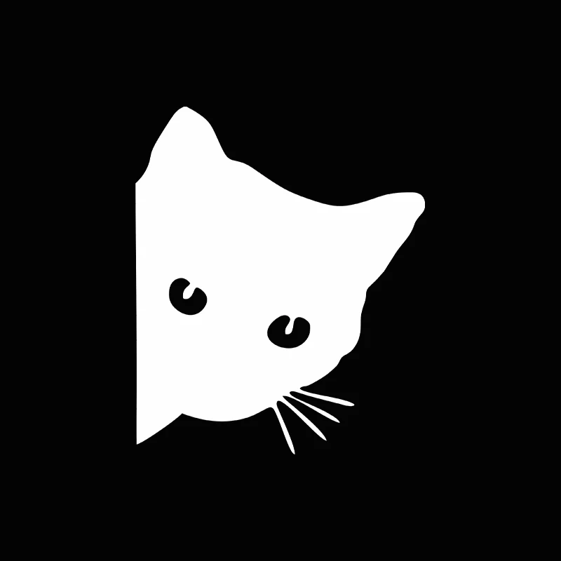 Car interior stickers black/white/laser cat stickers fun vinyl stickers car styling decorative accessories view 4