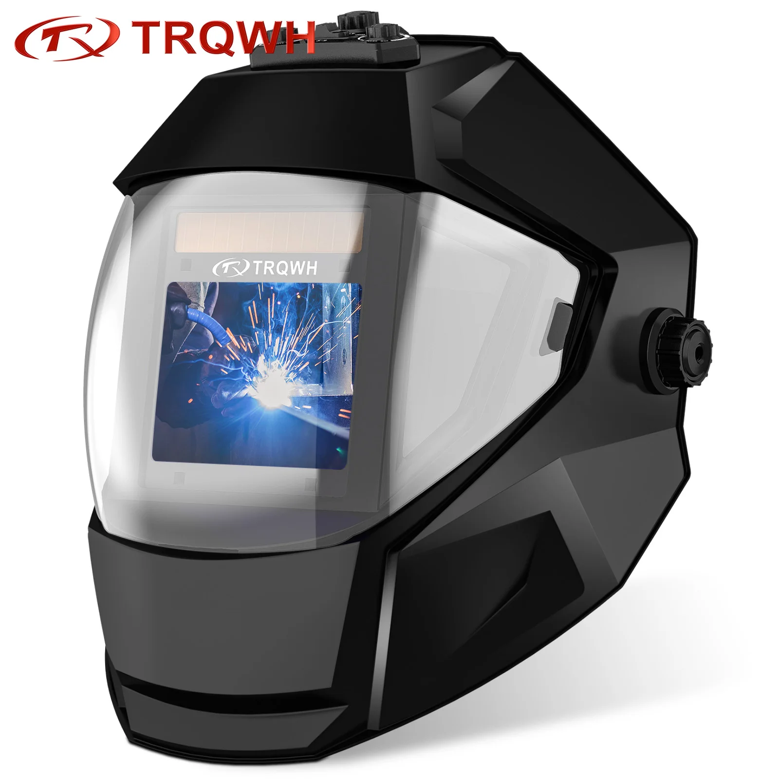 Panoramic View Welding Helmets for Men Auto Darkening Welding Hood True Color 4 Arc Sensor Welder Mask Large Viewing Wide Shade