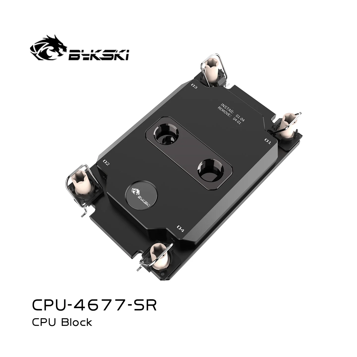Bykski CPU Water Block Use for Intel LGA4189 / LGA4677 Socket Rectangle CPU / Copper Metal Radiator Liquid Cooling System