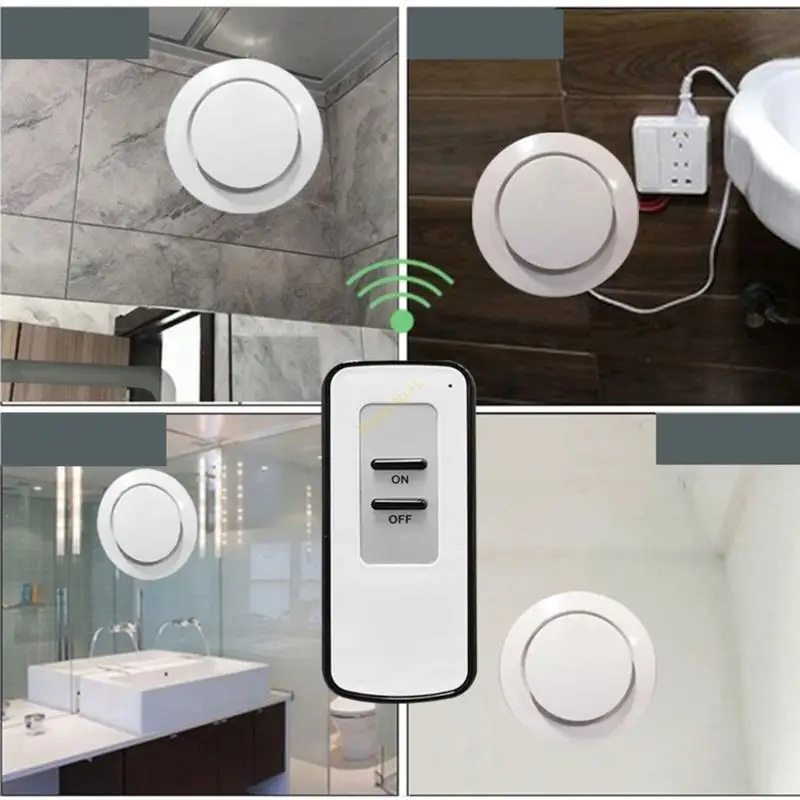 

Two Way Remote Control Window Wall Exhaust Fan Attic Pipe Ventilation Extractor Kitchen Window Airflows Air Cleaning Fan