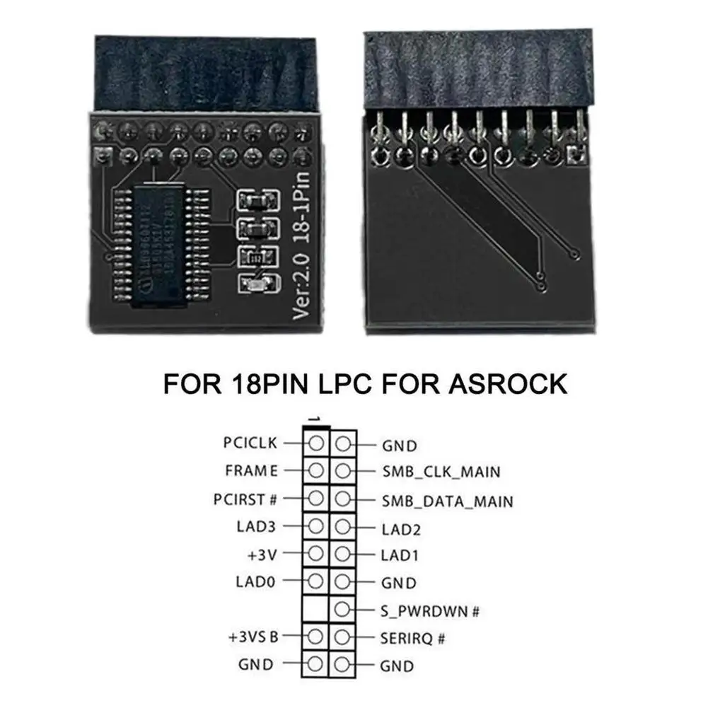 رقاقة وحدة الأمان TPM 2.0 MSI SPI LPC تدعم اللوحات الأم متعددة العلامات التجارية 12 14 18 20 Pins لـ GIGABYTE ASUS Asrock
