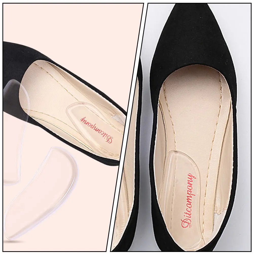 

4 Pairs Orthotic Insoles Self-Adhesive Foot Support Pads Flat Feet Corrector Shoe Cushions Heel Correction Inserts For Men Women
