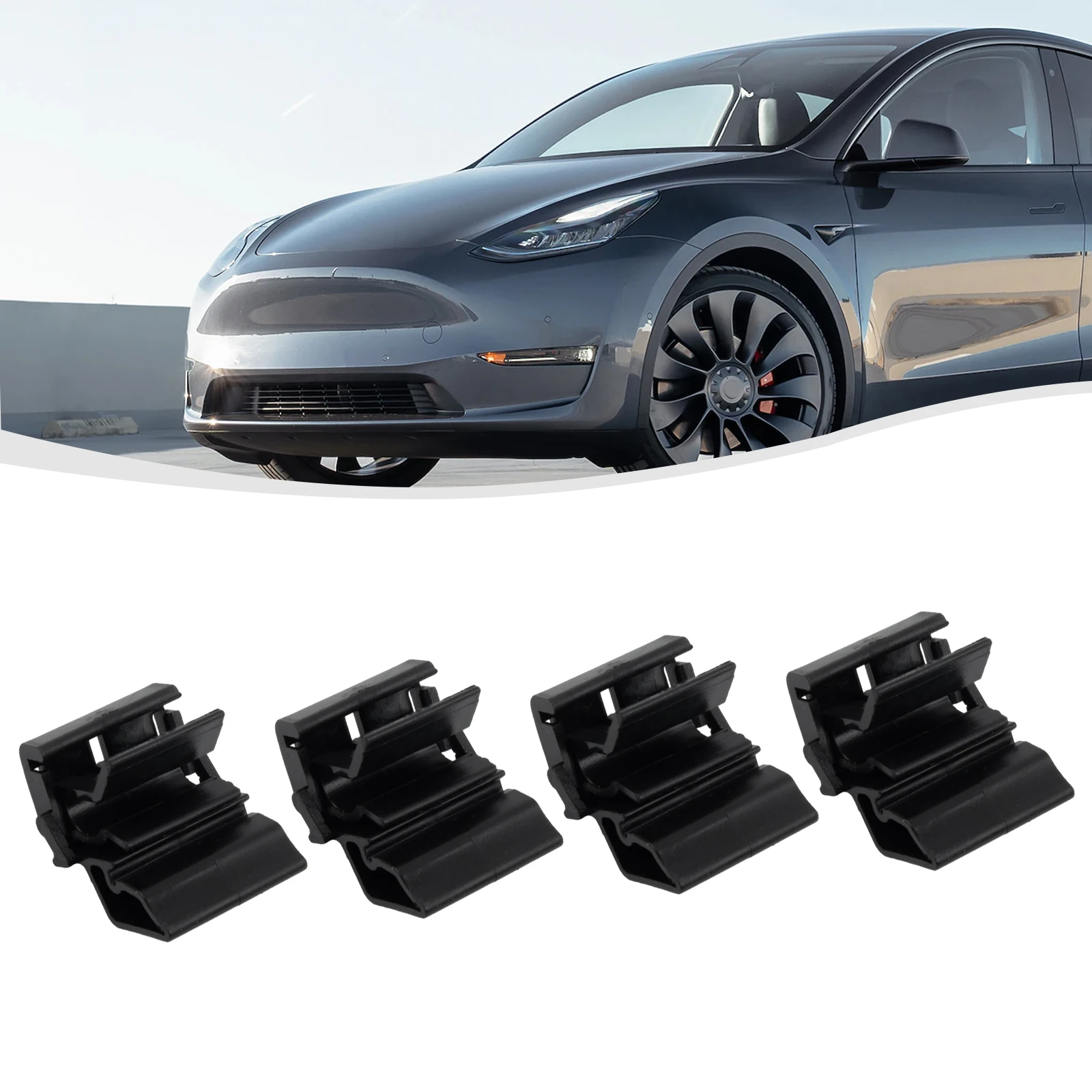 4pcs Car Bumper Box Buckle Hood Trunk Clip For Tesla Model Y 147287200B Car Accessories Brand New And High Quality