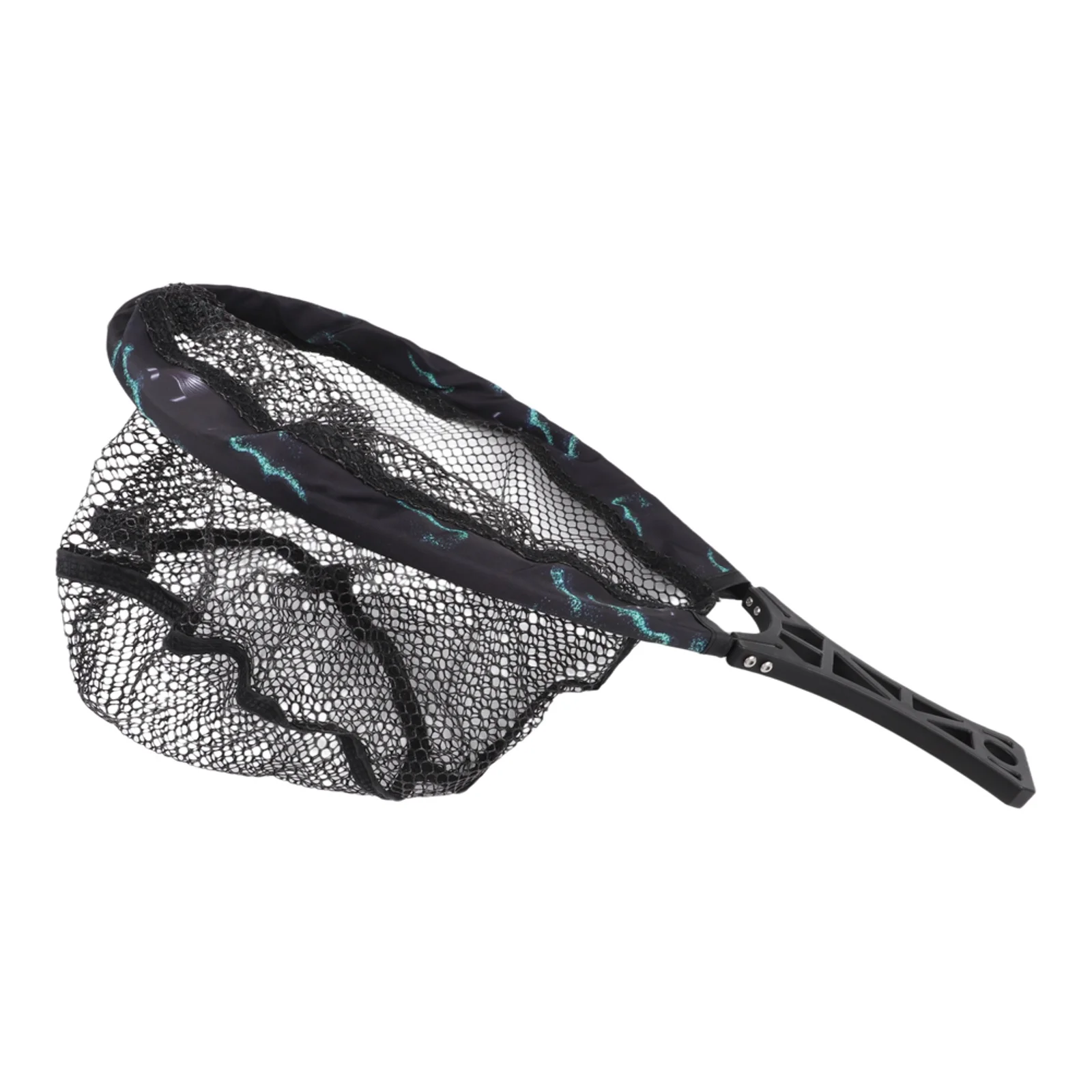 

Lightweight Foldable Fly Fishing Hand Net with Tough Metal Mesh Ring and Glue Coated Cloth for Quick Drying and Easy Storage