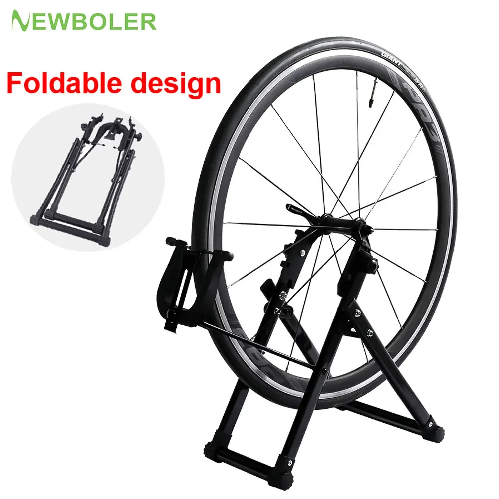 

NEWBOLER Fold MTB Road Bike Wheel Truing Stand Bicycle Wheels Maintenance Bracket Repair Tool For Front And Rear Tire Rims Stand