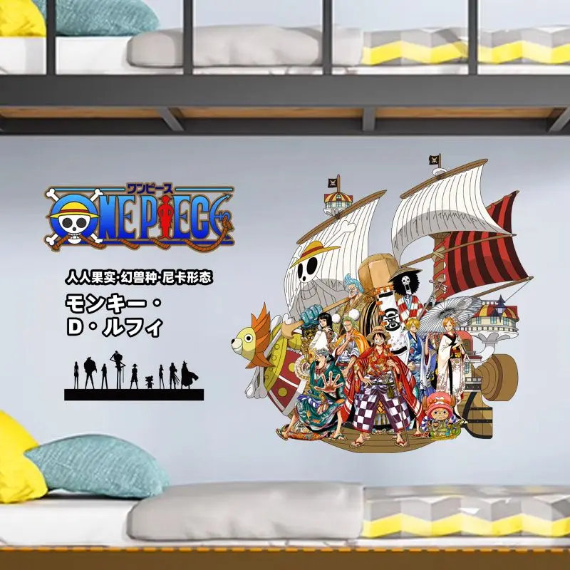 One Piece stickers, cute and stylish cartoon personality decoration posters, wall stickers for dorms, birthday gifts for friends view 3