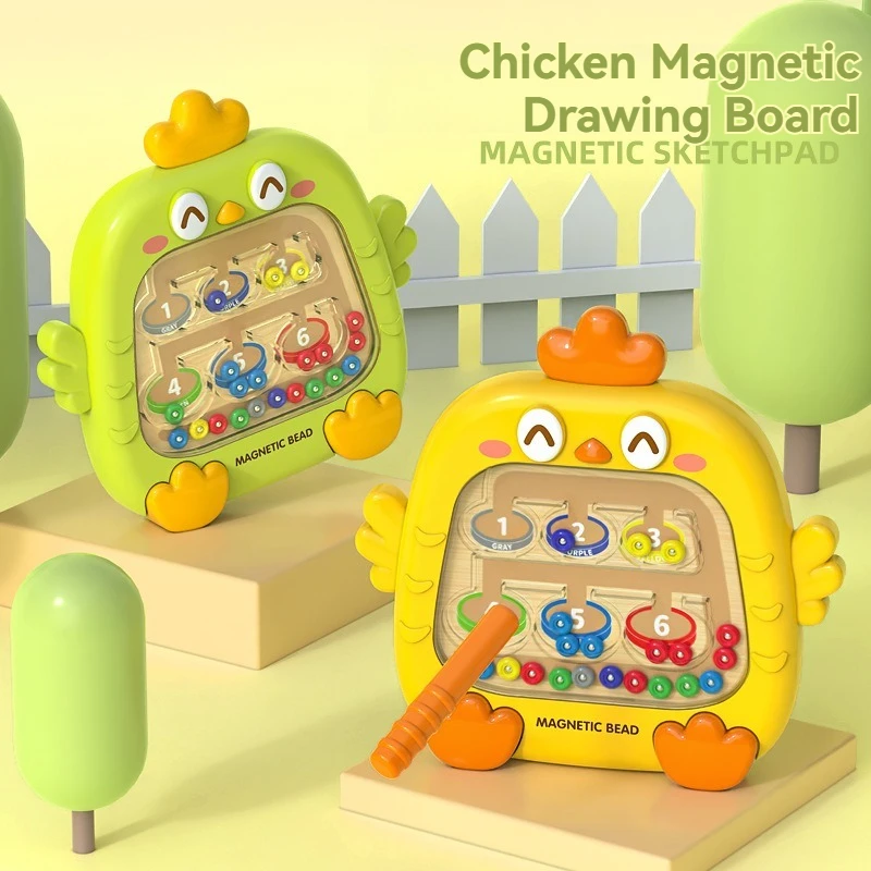 New Maze Challenge Toy Puzzle for Children Aged 3 to 6: Focus Training, Magnetic Ball Movement, Attention, Baby Boys and Girls