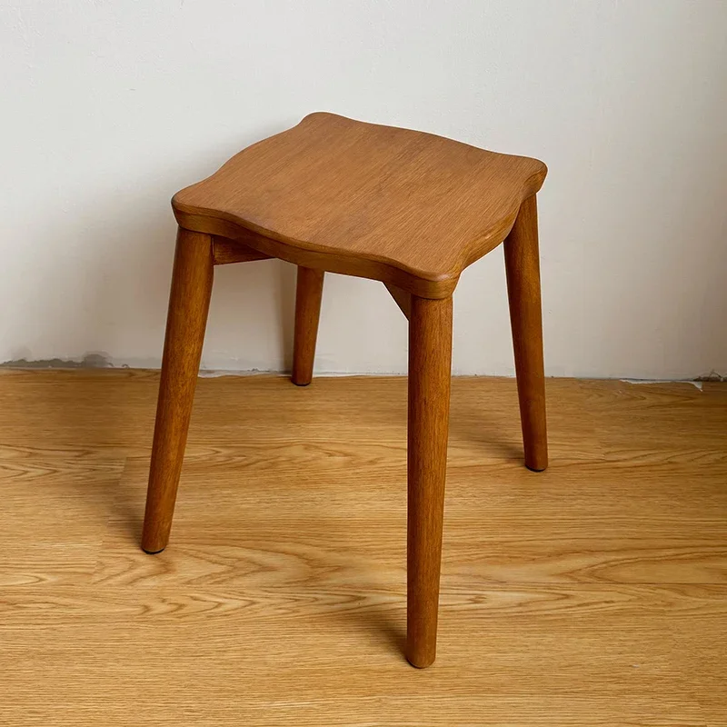 Taburete de madera para maquillaje, silla de tocador móvil, taburete de pie para sala de estar, dormitorio, diseño moderno, Sillas de ducha de jardín, muebles para el hogar