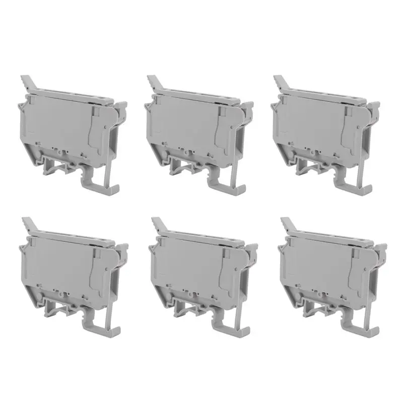 UK5-HESI UK5RD With LED DIN Rail Fuse Terminal Base Disconnect Terminal Block Screw Clip (Pack Of 6Pcs,Grey) Durable-[A04I Tools
