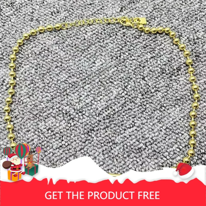 

HOT European and American temperament gold long tube DIY pendant round bead necklace women's jewelry