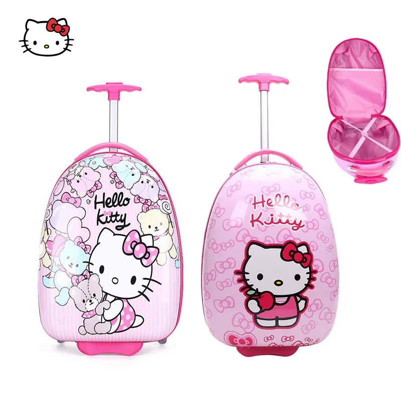 

16 Inch Hello Kittys Children's Trolley Case Cute Cartoon Sanrios Girls Travel Suitcase Large Capacity Portable Luggage Outdoor