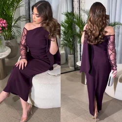 Customized  Ball   Jersey Pleat  Sheath One-shoulder Bespoke Occasion Gown Midi es Saudi Arabia