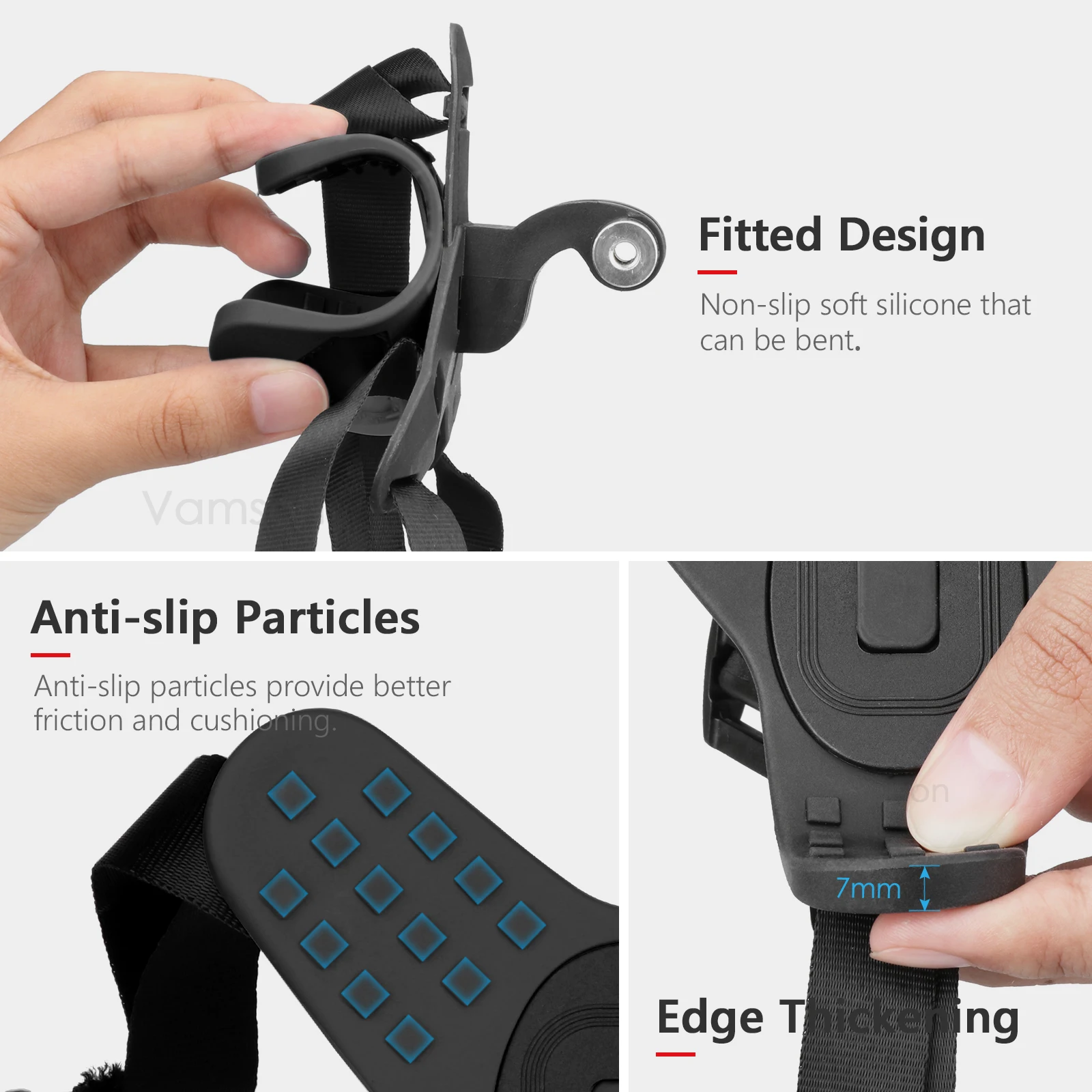 خوذة Vamson-Motorcycle حزام الذقن للهاتف ، GoPro Hero 12 ، 11 ، 10 ، 9 ، DJI الأسود ، الحركة ، Insta360 ، ملحقات الدراجات النارية