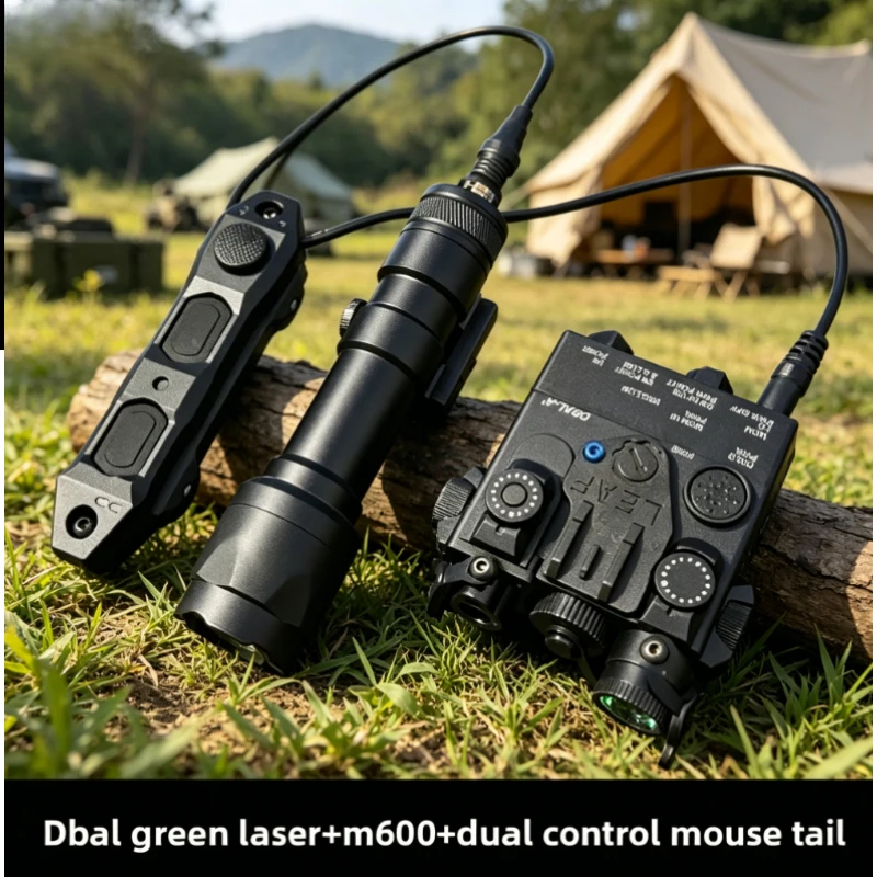 

2026 NEW Portable DBAL-A2 PEQ15 IR Laser Red Green Dot Aiming Light M600 Scout Flashlight Fit 20MM Picatinny Rail