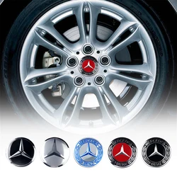 4PC Car Wheel Center Hub Caps Badge Sticker Wheel Stickers For Mercedes Benz AMG CLK CLA A180 W108 W201 W212 W213 W220 C260 C300