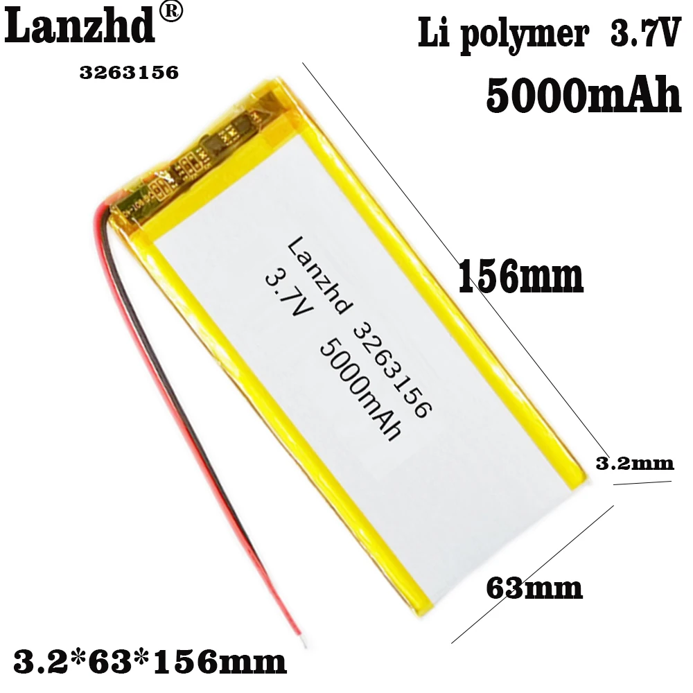 Tablet battery 3.7V 5000mAH 3263156 Li Polymer lithium ion Li-ion battery for tablet pc CHUWI Hi8 hi8 pro xv8 DVD DVR 3565155