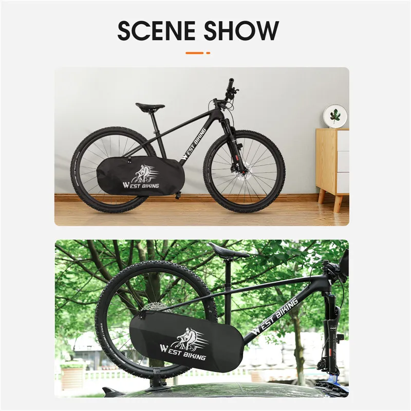 WEST BIKING Bicycle Sprocket Cover Crankset Guard Waterproof Dustproof Chainring Protector Cover MTB Road Bike Chainwheel Cover