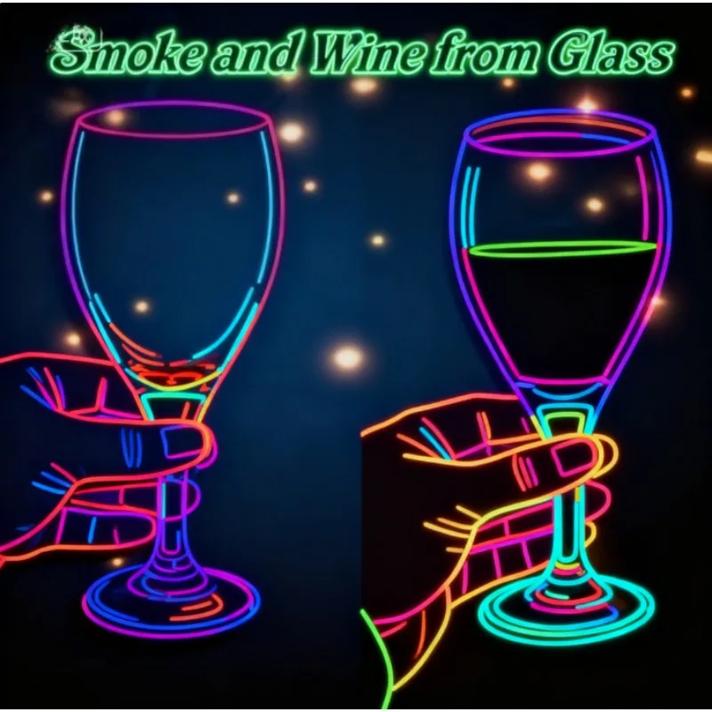 

Professional Smoke to Wine Magic Trick Glass - Reusable Prop for Stage Close-up Street Magic Show Magician