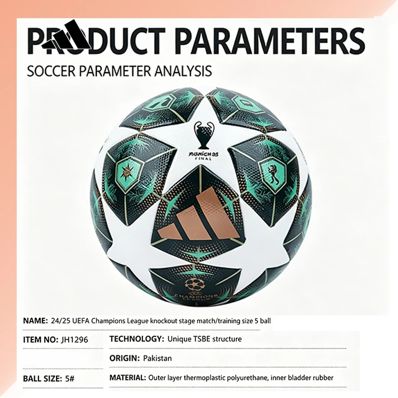 

Adidas UCL Champions League Training Match Soccer Ball Size 5 JH1296
