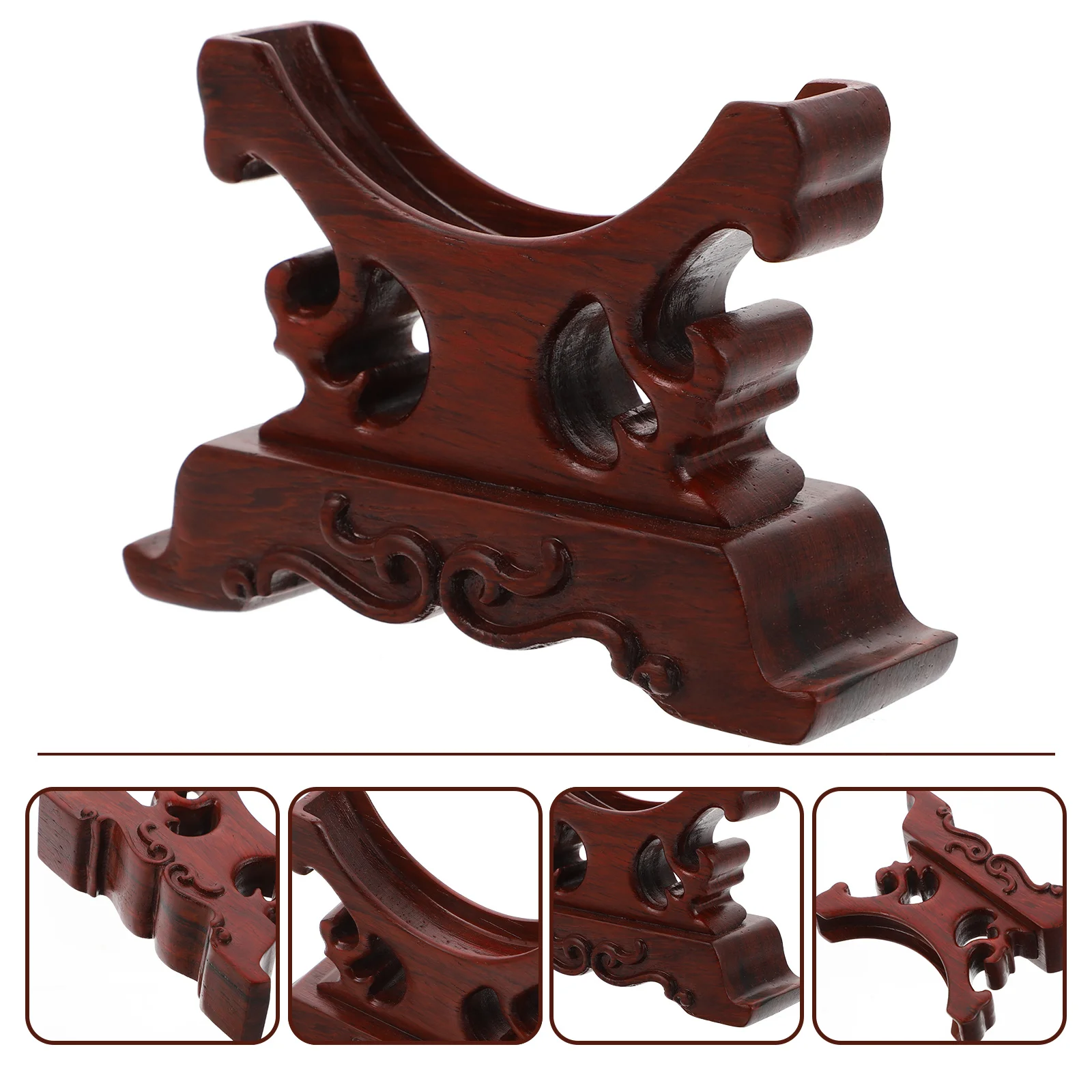1Pcs Red Wood Bracelet Jewelry Stand Wooden Display Rack Home Office Jewelry Holder Organizer Wooden Bracelet Holder